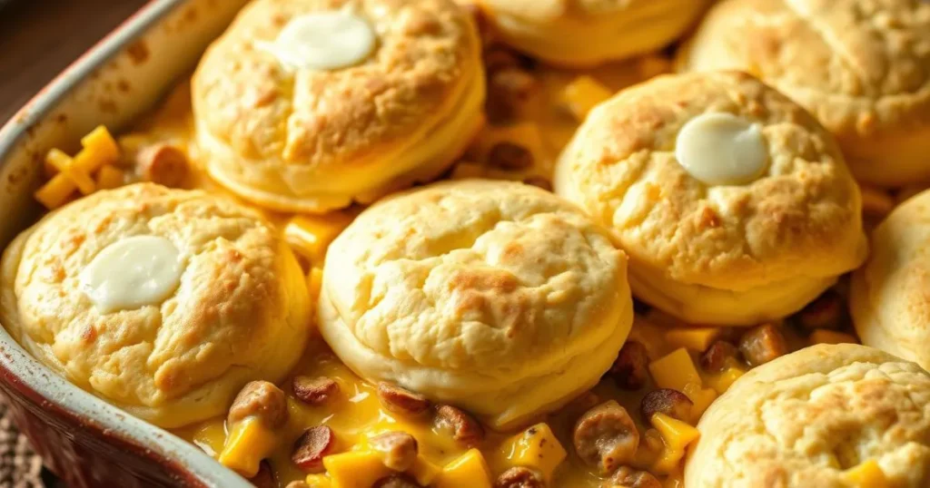 biscuit and sausage bake