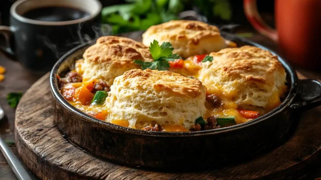 Breakfast Casserole with Biscuits