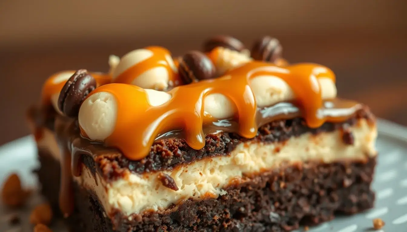 Milky Way Caramel Cheesecake Brownies