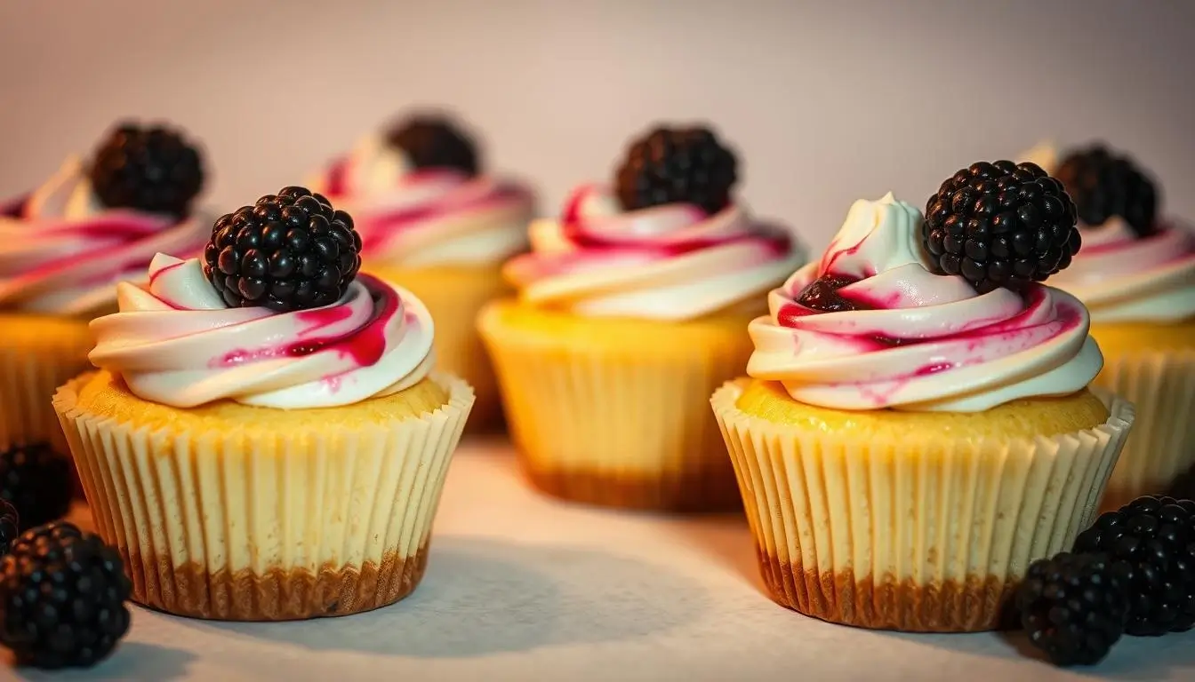 Blackberry Lime Cheesecake Cupcakes Recipe