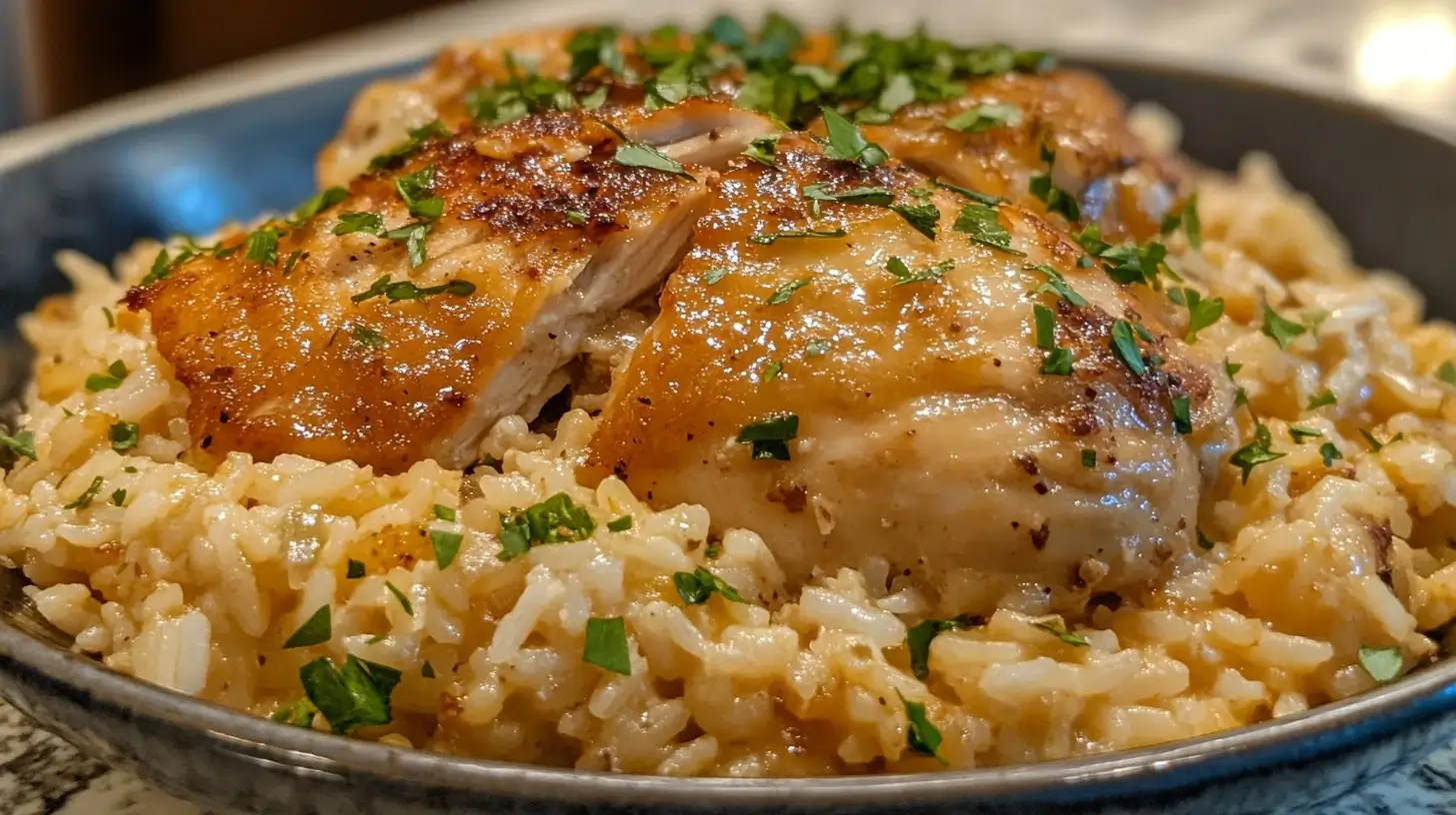 Creamy Smothered Chicken and Rice