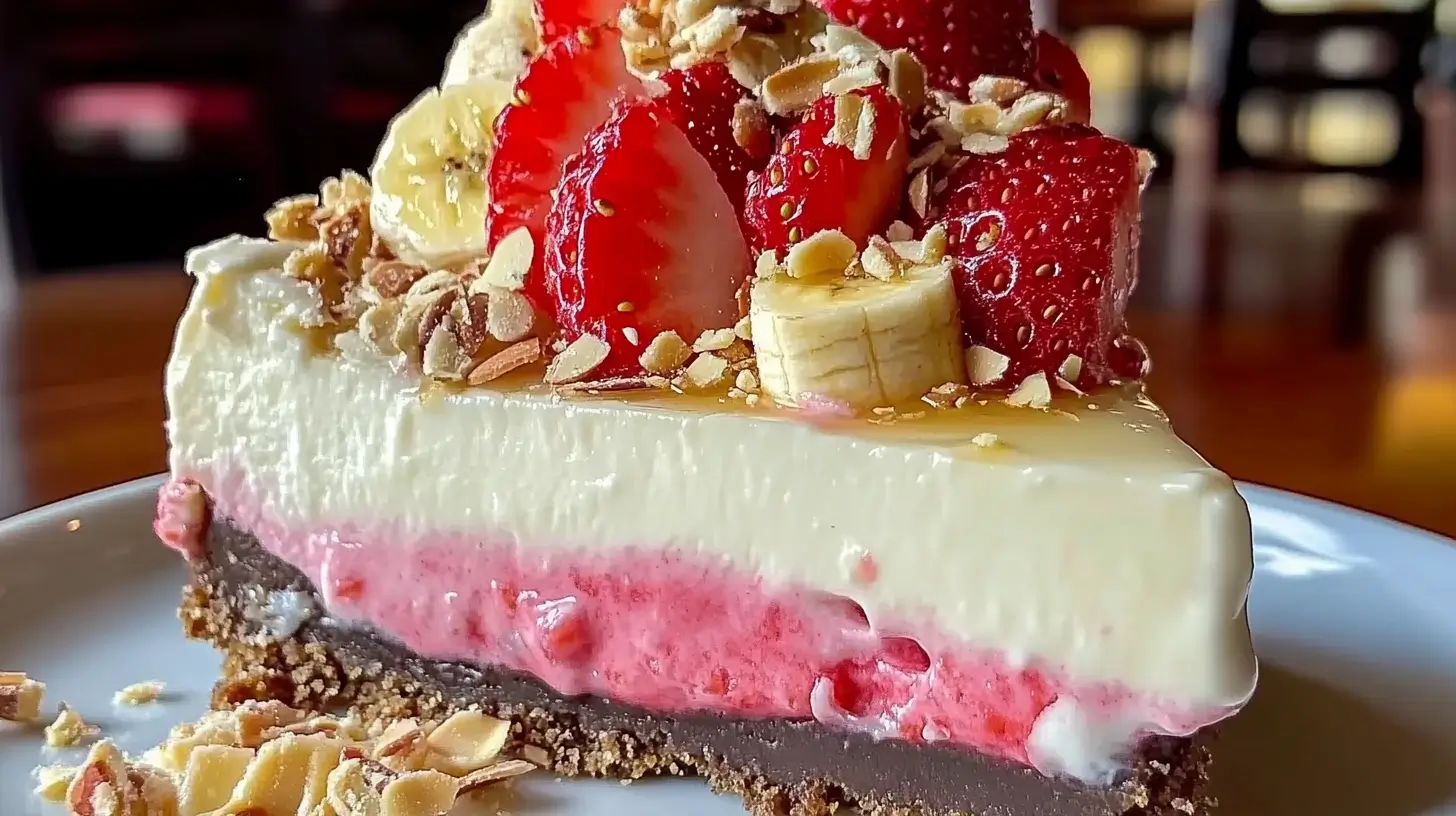 Banana strawberry cheesecake